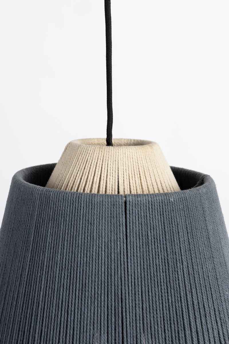Hanglamp Geef Je Polyester Blauw 26x26x20 cm-Hanglampen-Creating Home