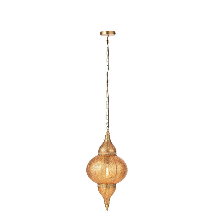 Hanglamp Goud Ijzer S 32 cm 32x32x65 cm-Hanglampen-J-Line