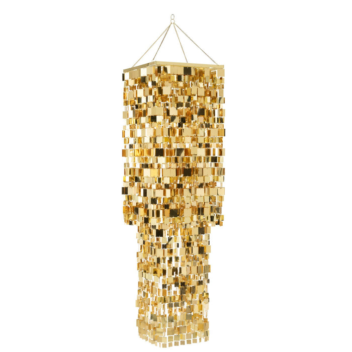 Hanglamp Goud Pvc Vierkant 50 cm-Hanglampen-J-Line