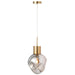 Hanglamp Goud metaal/glas grijs-Hanglampen-J-Line