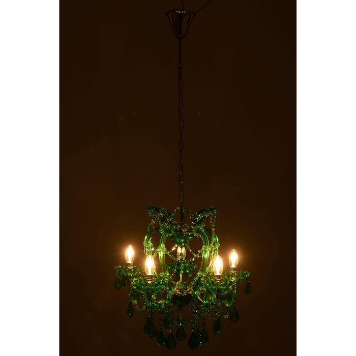 Hanglamp Groen Ijzer Antiek 53 cm-Hanglampen-J-Line