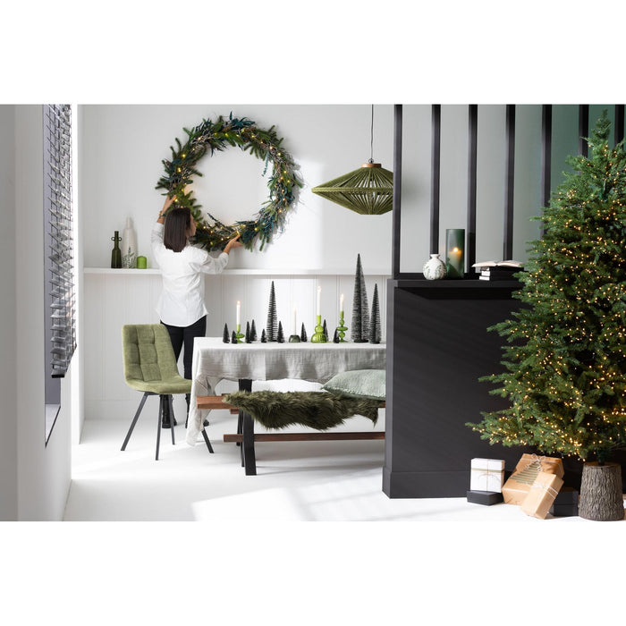 Hanglamp Groen Mangohout hout 78 cm 77.5x77.5x36 cm-Hanglampen-J-Line