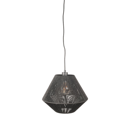 Hanglamp Ibiza Gezellige Jute Zwart 25x25x150 cm-Hanglampen-LABEL51