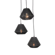 Hanglamp Ibiza Jute Zwart 30x30x150 cm-Hanglampen-LABEL51