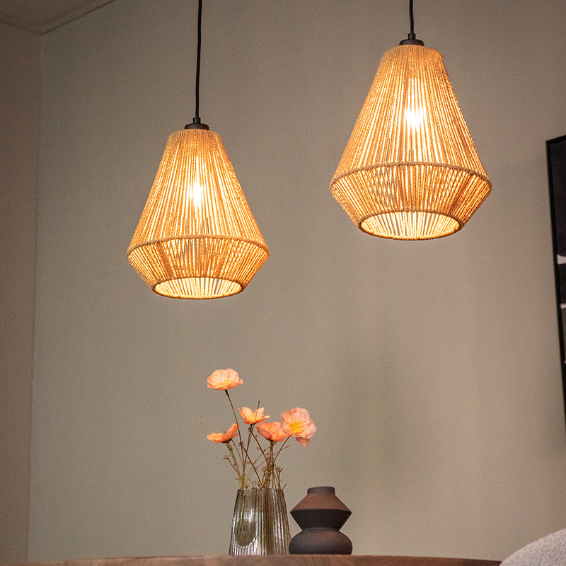 Hanglamp Ibiza Karakteristieke Jute Naturel 33x80x150 cm-Hanglampen-LABEL51