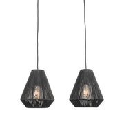 Hanglamp Ibiza Karakteristieke Jute Zwart 33x80x150 cm-Hanglampen-LABEL51