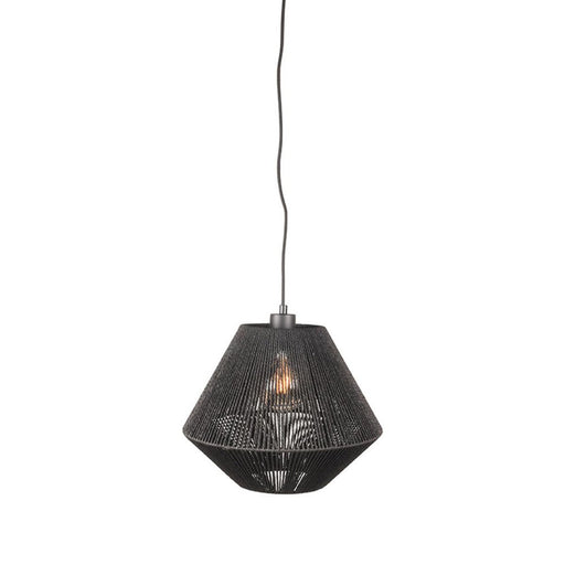 Hanglamp Ibiza - Zwart - Jute - 1-Lichts-Hanglampen-LABEL51