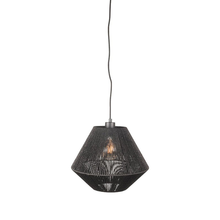 Hanglamp Ibiza - Zwart - Jute - 1-Lichts-Hanglampen-LABEL51