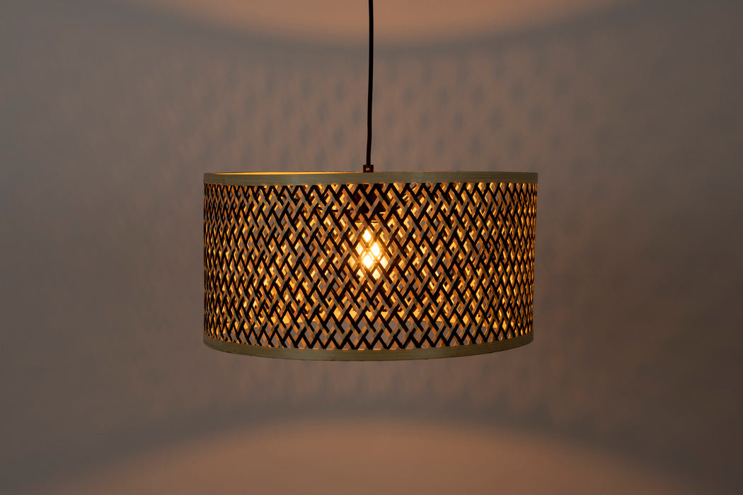 Hanglamp Isla Mix Bamboo Wood Beige 33x33x153 cm-Hanglampen-Creating Home