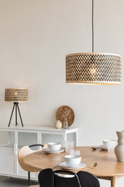 Hanglamp Isla Mix Bamboo Wood Beige 33x33x153 cm-Hanglampen-Creating Home