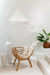 Hanglamp Konisch raffia wit large-Hanglampen-J-Line