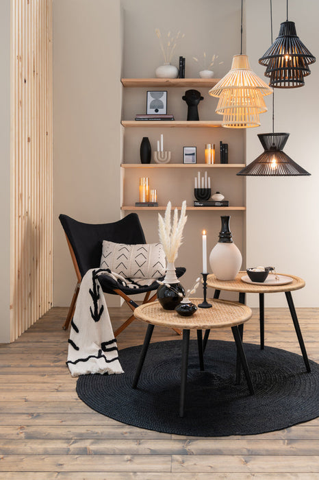 Hanglamp Lagen bamboo zwart small-Hanglampen-J-Line