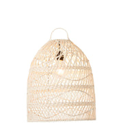 Hanglamp Lampenkap Waves Rotan Wit 40x40x45 cm-Hanglampen-J-Line