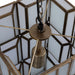 PTMD hanglamp Layra van wit melkglas met antiek messing frame, 24x24x45 cm.