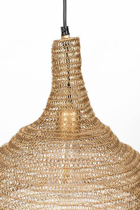 Hanglamp Lena M Brass Metaal Goud Ø37x155 cm E27-Tafellampen-Creating Home