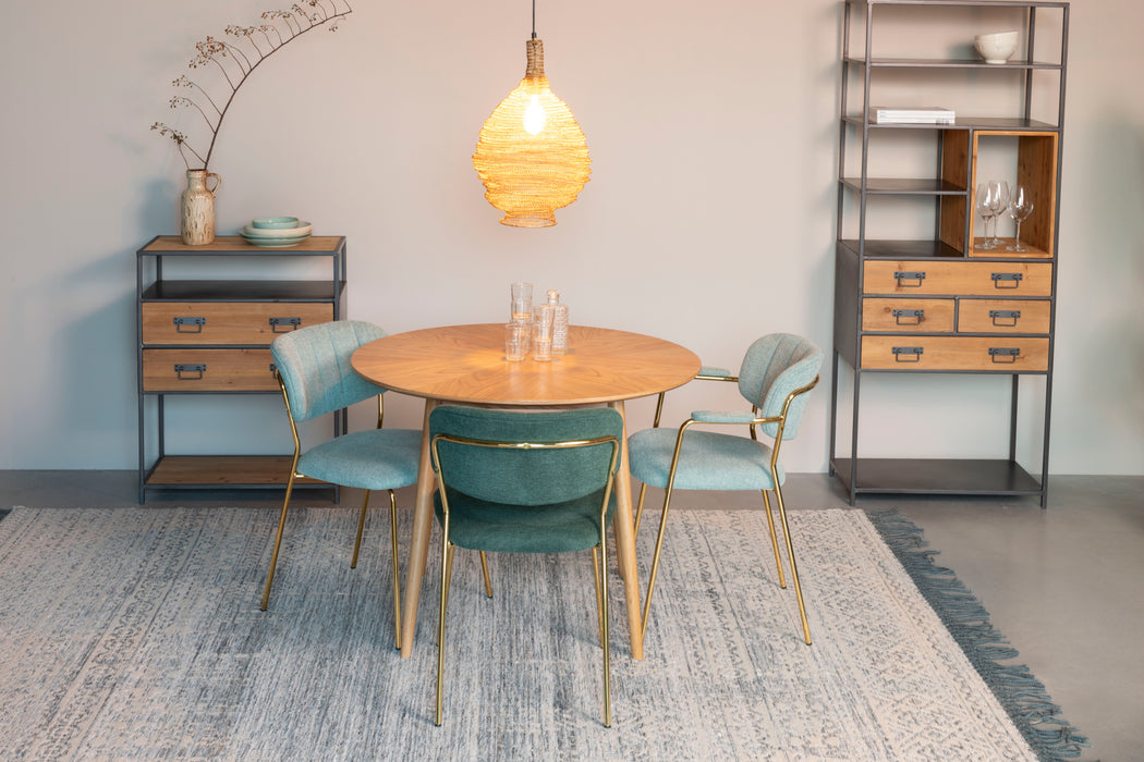 Hanglamp Lena M Brass Metaal Goud Ø37x155 cm E27-Tafellampen-Creating Home