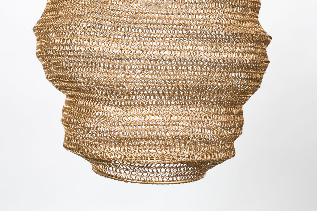 Hanglamp Lena L Brass Metaal Goud Ø48x158 cm E27-Tafellampen-Creating Home