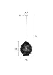 Hanglamp Lena Fijne Iron Goud 48x48x158 cm-Hanglampen-Creating Home