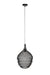 Hanglamp Lena Fijne Iron Zwart 37x37x155 cm-Hanglampen-Creating Home