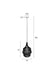 Hanglamp Lena Fijne Iron Zwart 37x37x155 cm-Hanglampen-Creating Home