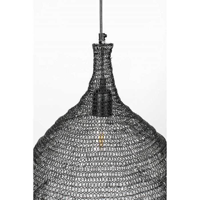 Hanglamp Lena M Metaal Zwart Ø37x155 cm E27-Tafellampen-Creating Home