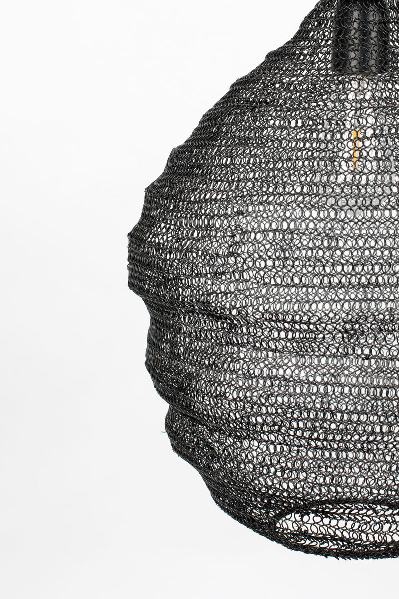 Hanglamp Lena Fijne Iron Zwart 37x37x155 cm-Hanglampen-Creating Home
