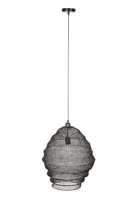 Hanglamp Lena Fijne Iron Zwart 48x48x158 cm-Hanglampen-Creating Home