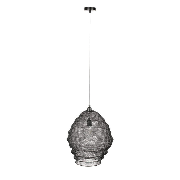 Hanglamp Lena Fijne Iron Zwart 48x48x158 cm-Hanglampen-Creating Home