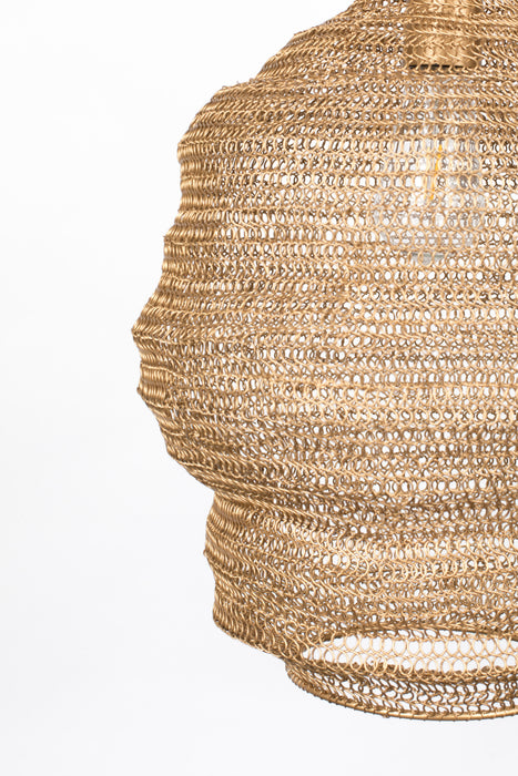 Hanglamp Lena L Brass Metaal Goud Ø48x158 cm E27-Tafellampen-Creating Home