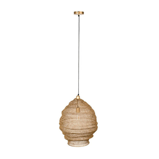 Hanglamp Lena L Brass Metaal Goud Ø48x158 cm E27-Tafellampen-Creating Home