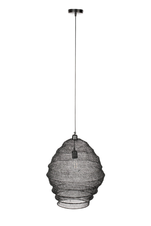 Hanglamp Lena L Metaal Zwart Ø48x158 cm E27-Tafellampen-Creating Home