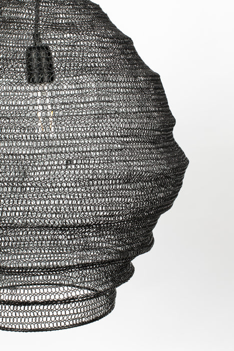 Hanglamp Lena L Metaal Zwart Ø48x158 cm E27-Tafellampen-Creating Home