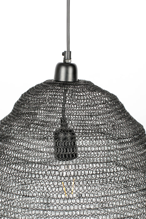 Hanglamp Lena L Metaal Zwart Ø48x158 cm E27-Tafellampen-Creating Home