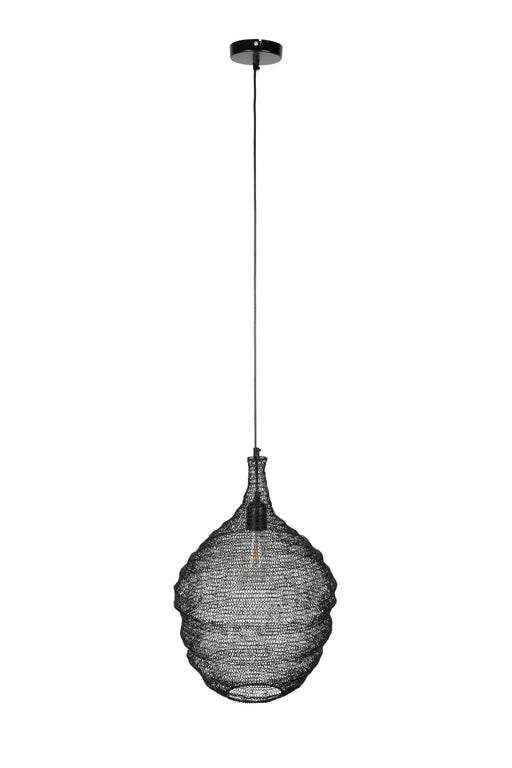 Hanglamp Lena M Metaal Zwart Ø37x155 cm E27-Tafellampen-Creating Home