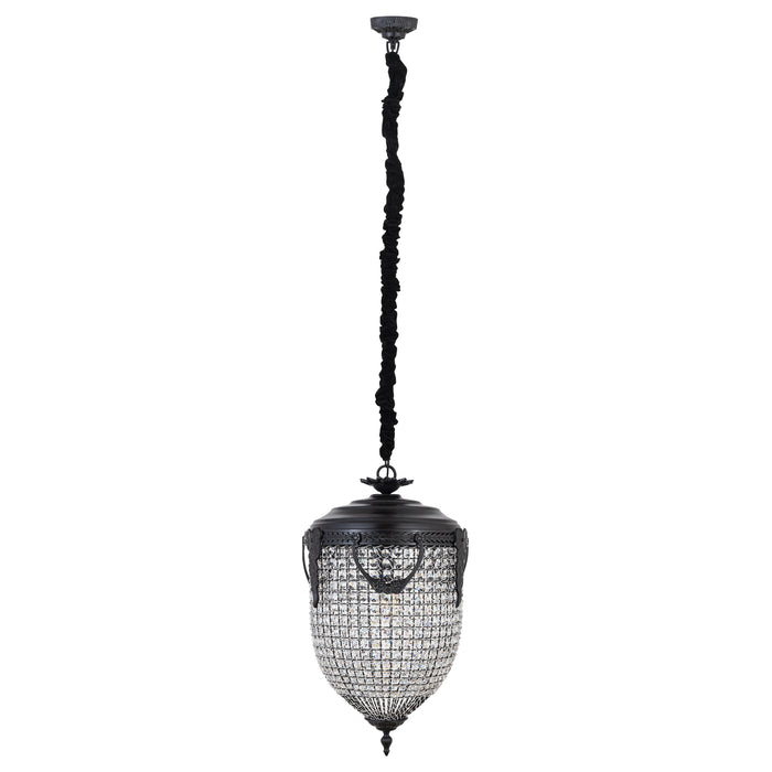 PTMD Lidde hanglamp van 82 cm met grijs glas en een decoratief ovaal ontwerp voor een stijlvol interieur.