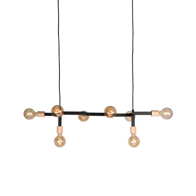 Hanglamp Loco Karakteristieke Metaal Zwart 31x100x16 cm-Hanglampen-LABEL51