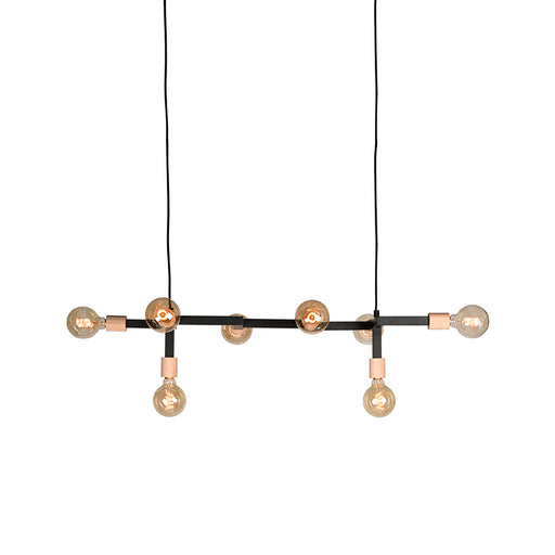 Hanglamp Loco Karakteristieke Metaal Zwart 31x100x16 cm-Hanglampen-LABEL51