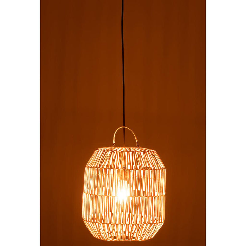 Hanglamp Naturel Ijzer 35 cm Ijzer,rotan 35x35x40 cm-Hanglampen-J-Line