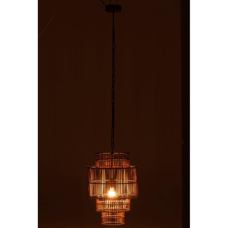 Hanglamp Naturel Rotan 37 cm Naturel 37x37x142 cm-Hanglampen-J-Line