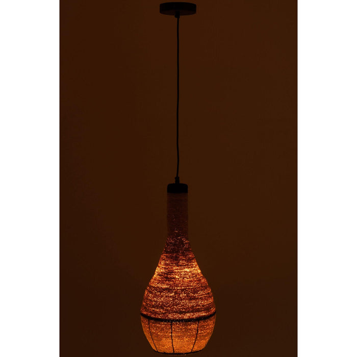 Hanglamp Naturel Zeegras 24 cm-Tafellampen-J-Line