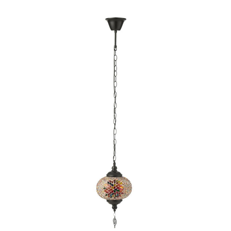 Hanglamp Oranje Glas S 18 cm 18x18x80 cm-Hanglampen-J-Line