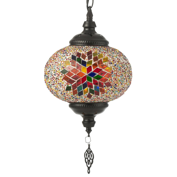 Hanglamp Oranje Glas S 18 cm-Tafellampen-J-Line