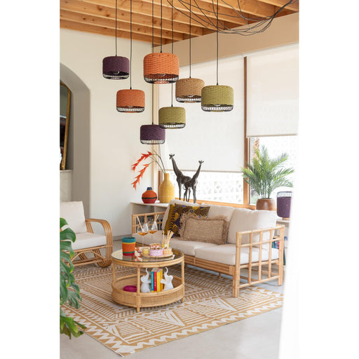 Hanglamp Oranje Metaal 27 cm 27x27x20 cm-Plafondlampen-J-Line