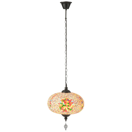 Hanglamp Oranje Metaal L 30 cm 30x30x80 cm-Hanglampen-J-Line