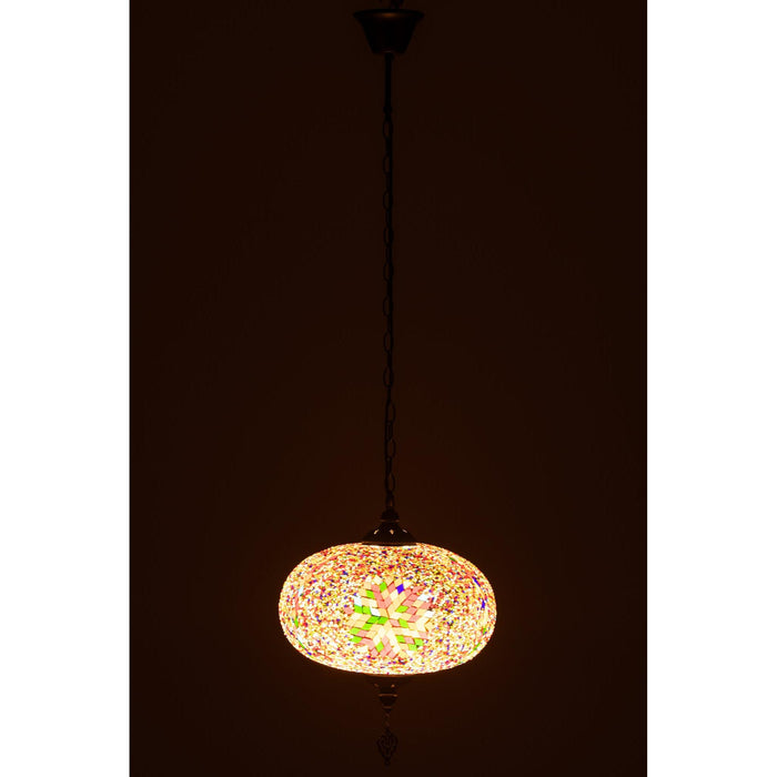 Hanglamp Oranje Metaal L 30 cm 30x30x80 cm-Hanglampen-J-Line