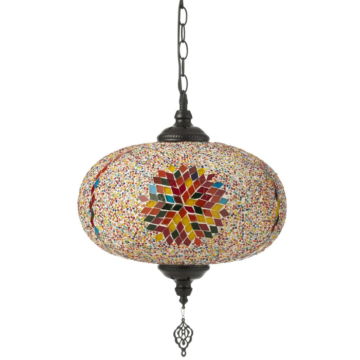 Hanglamp Oranje Metaal L 30 cm-Tafellampen-J-Line