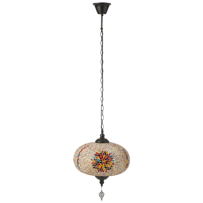 Hanglamp Oranje Metaal L 30 cm-Tafellampen-J-Line