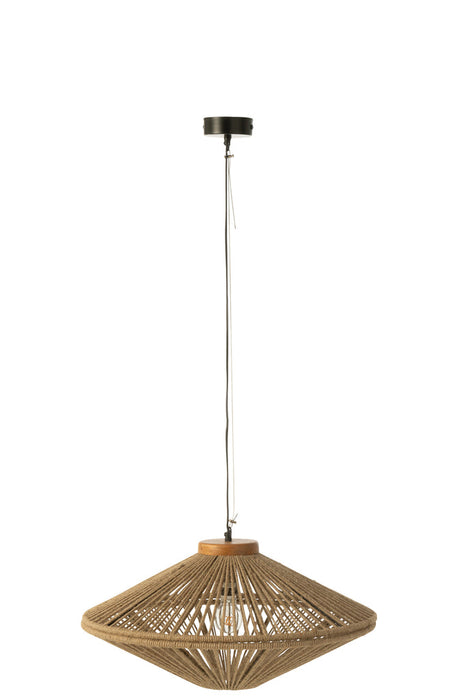 Hanglamp Ovni ijzer/jute naturel small-Hanglampen-J-Line