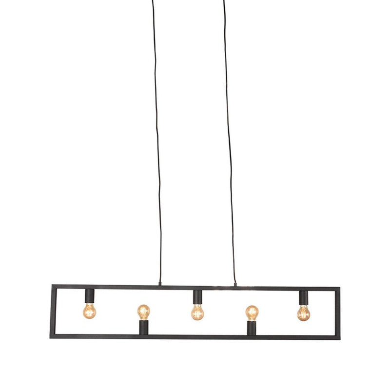 Hanglamp Quadrato Metaal Zwart 10x135x130 cm-Hanglampen-LABEL51