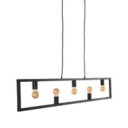 Hanglamp Quadrato Metaal Zwart 10x135x130 cm-Hanglampen-LABEL51
